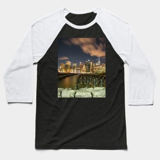 Manhattan Skyline Baseball T-Shirt